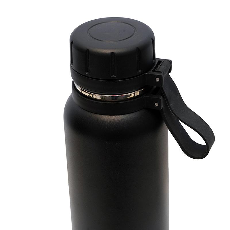 custom insulated thermal water bottle black